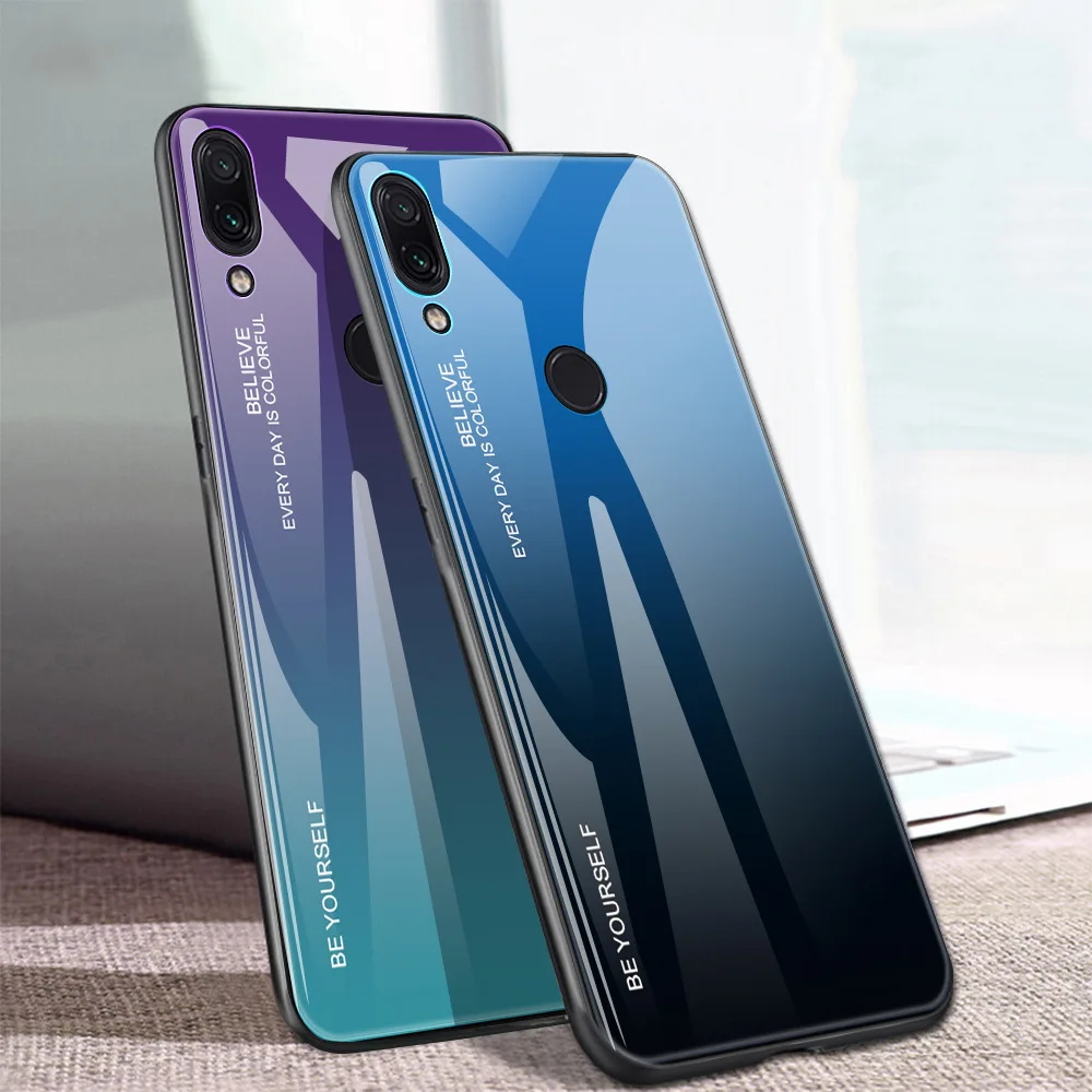 

Gradient Tempered Glass Case For Xiaomi mi 9 Luxury Soft TPU Silicone Frame Cover Case For Xiaomi mi9 mi 9 SE Case Fundas Shells