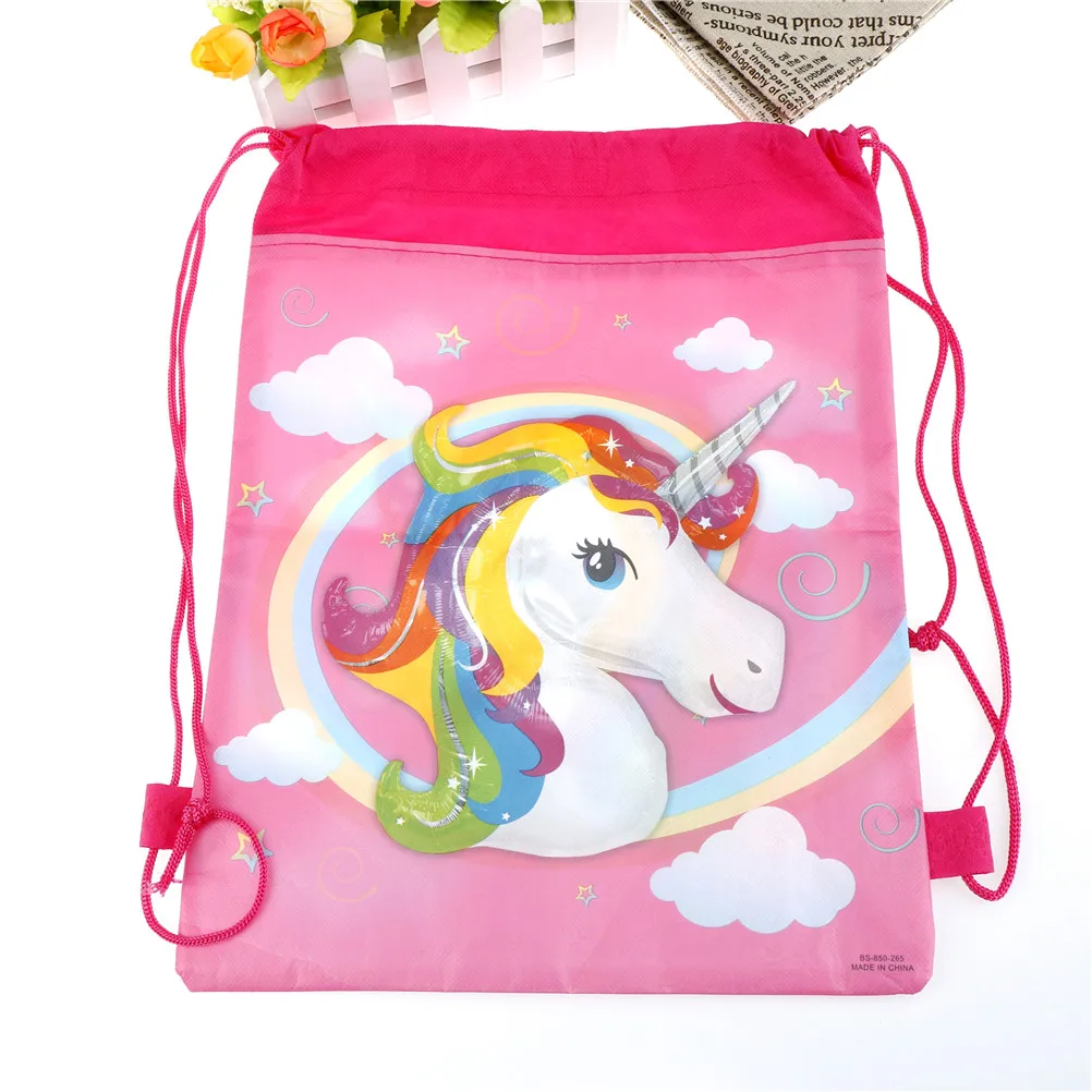 Unicorn Drawstring Bag 1PCS Unicorn Drawstring Bags Kids Back Bags Cartoon Theme Unicorn String Bags