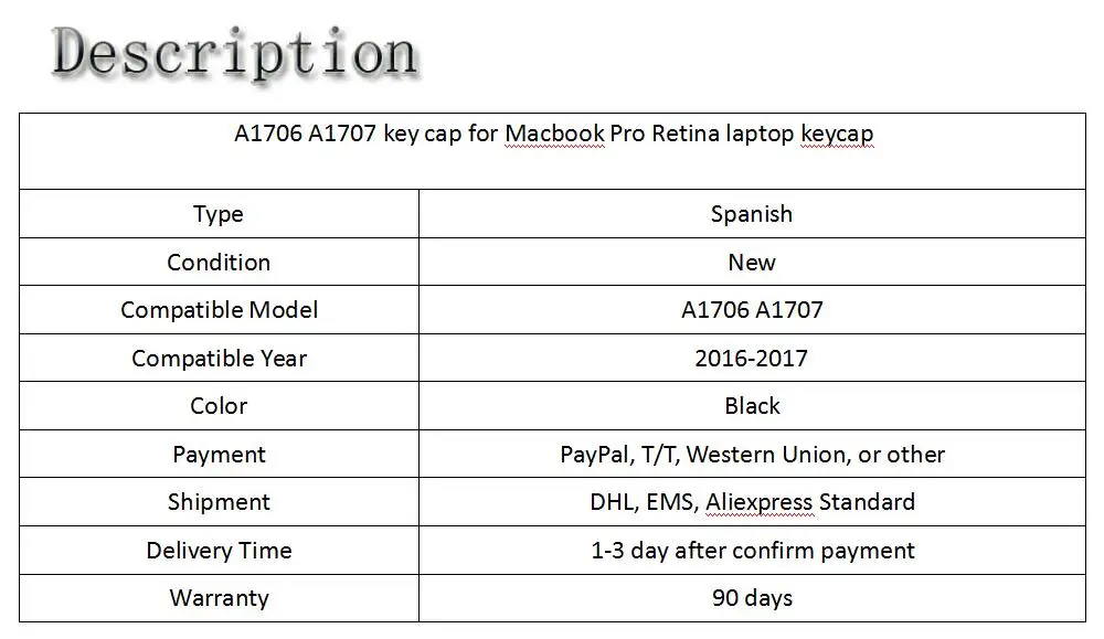 A1706 A1707 клавишные клавиши, колпачок для Macbook Pro Retina, клавишная крышка для ноутбука, новинка