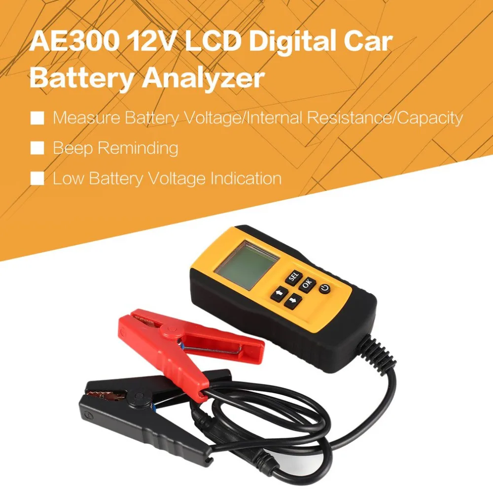AE300 12V LCD Digital Car Battery Auto System Analyzer Automotive