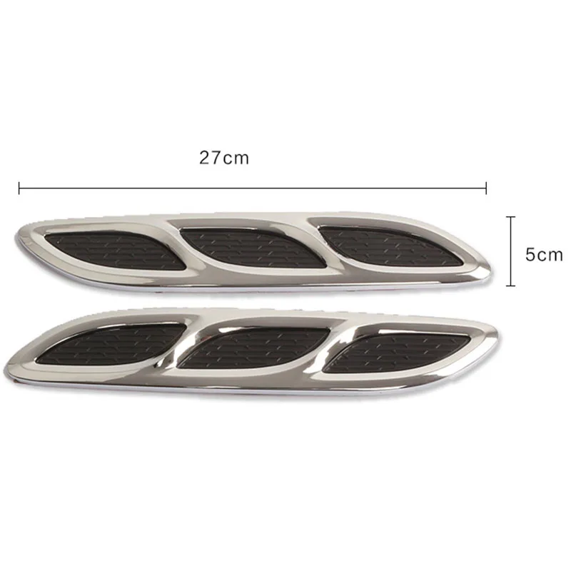 2pcs/set  Fender Hood Decorative Side Air Flow Vent Cover for Car Truck SUV