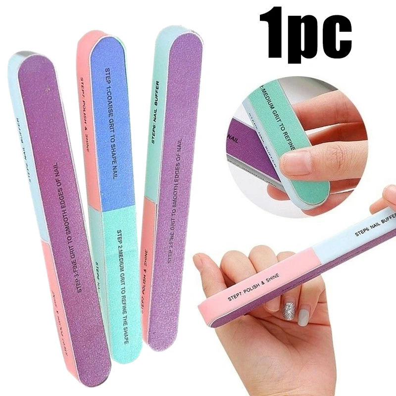 

6 Way Nail File Salon Professional Polish Manicure Pedicure Sanding Nail Art Tool Finger Toe Manicure Tool