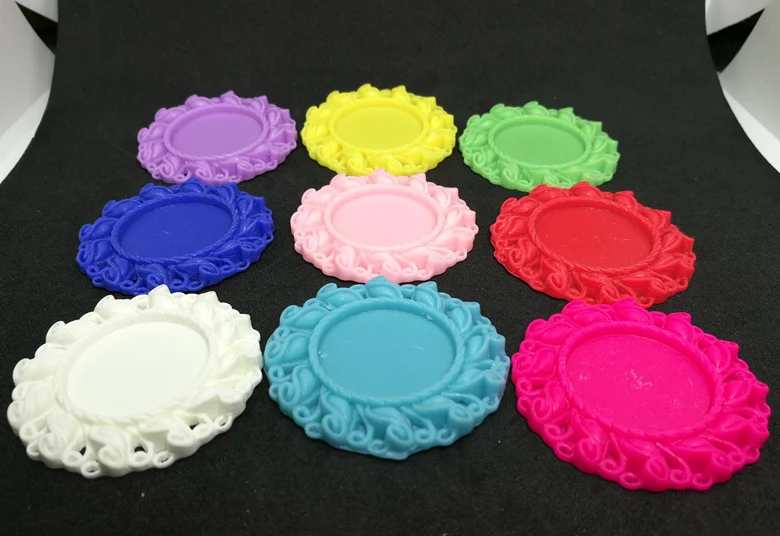 

Mixed 25pcs/lot 9 colors 25mm inner Round frame cameo setting flatback cabochon