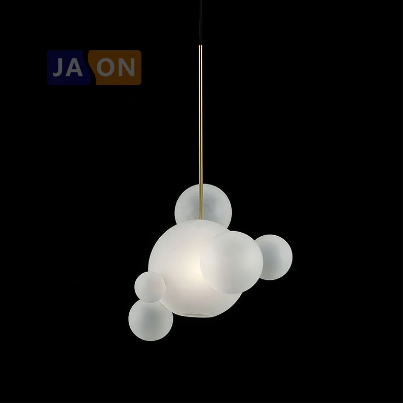  LED Nordic Iron Glass White Bubble Designer LED Lamp LED Light.Pendant Lights.Pendant Lamp.Pendant  - 32949815684