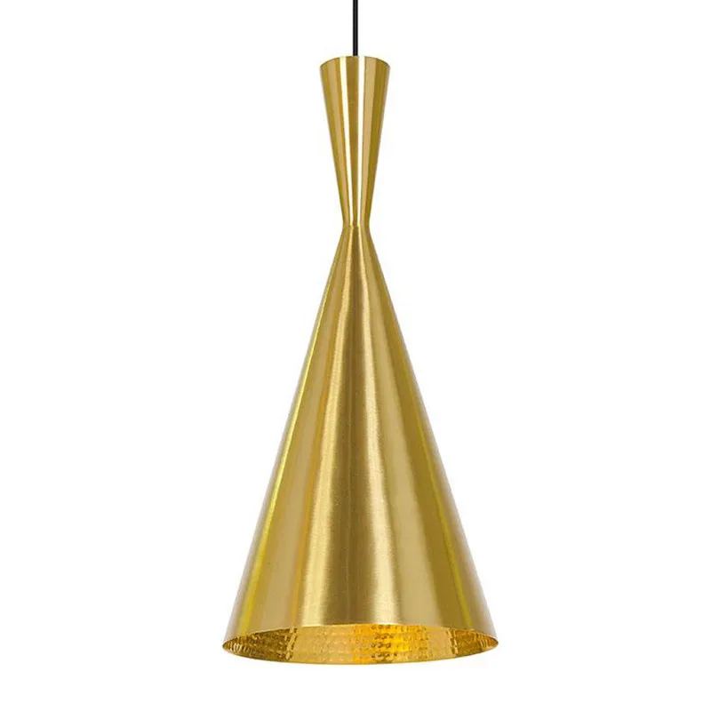  Golden Aluminum Pendant Lights Indoor Lighting Shade Luminaire suspendu Restaurant Livingroom Coffe - 32873668297