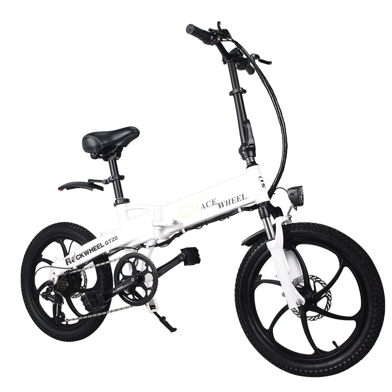 Clearance Electric bicycle aluminum alloy 20 inch 48V10AH moped folding lithium hidden battery 2