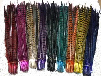 

wholesale 50 pcs / lot natural and (dyed) Pheasants feathers, 18-20 "/ 45-50cm DIY jewelry, art performances props Accessories