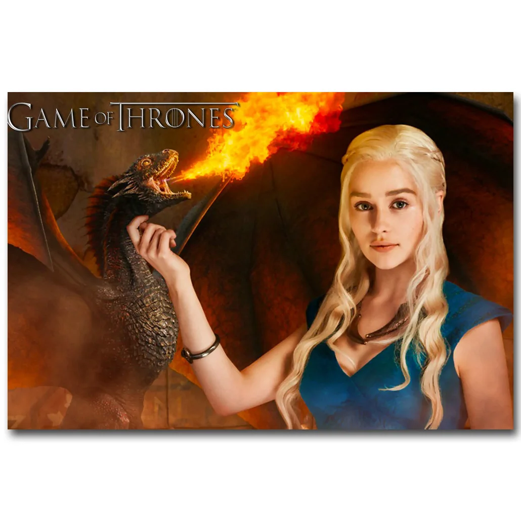 

Game Of Thrones Art Silk Fabric Poster Print 13x20 24x36inch TV Series Daenerys Stormborn Picture for Wall Decor 15