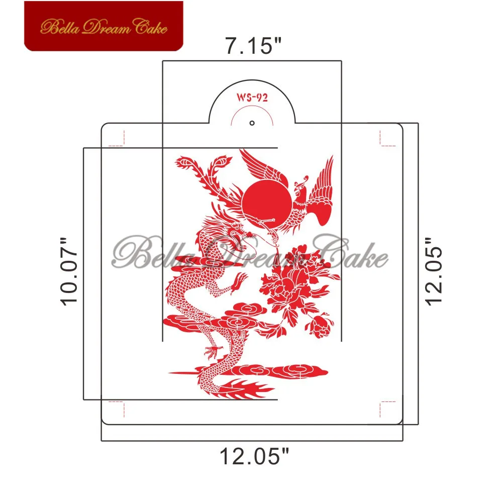 Подвеска дракон и Феникс шаблон стены трафарет аэрограф Живопись украшения пластиковые трафареты для Diy Скрапбукинг искусство ремесла
