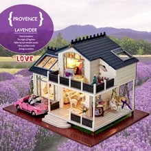 Симпатичный номер ручной работы кукольный дом деревянный миниатюрный DIY кукольный домик с Music Box Развивающие игрушки для детей Рождественский подарок