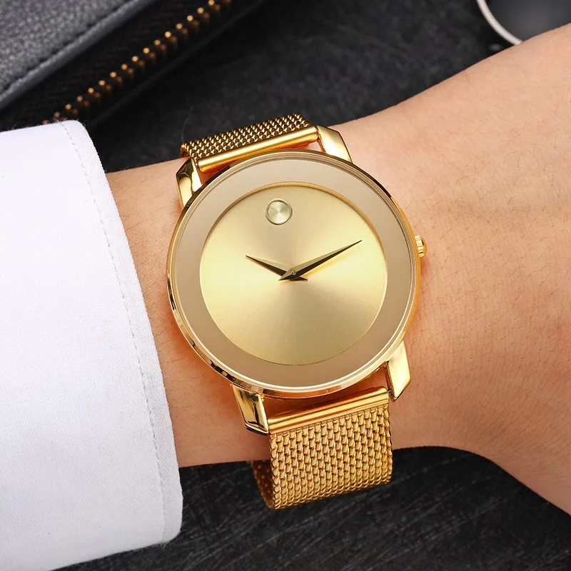

Top Luxury Ladies Gold Watch Women Famous Brand Minimalist Steel Mesh Simple Geneva Watch Women Waterproof Quartz Casual Watch