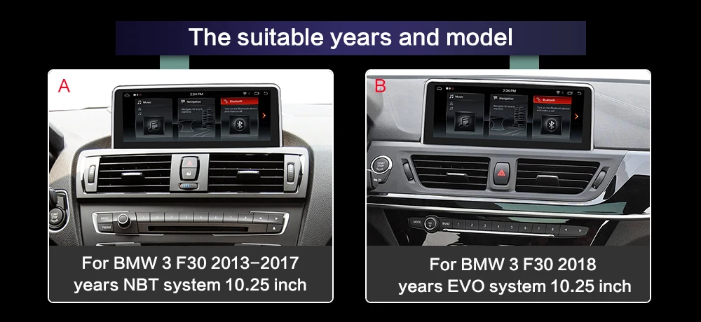 Sale android 8.1 8 core IPS radio gps navigation multimediea For BMW 3 F30 2013-2018 NBT EVO system 10.25 inch auto dvd player 7