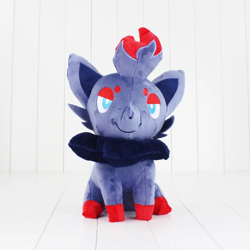 33 см Zorua милые плюшевые игрушки Zorua Zoroark Black Fox животных мягкая кукла Детский подарок