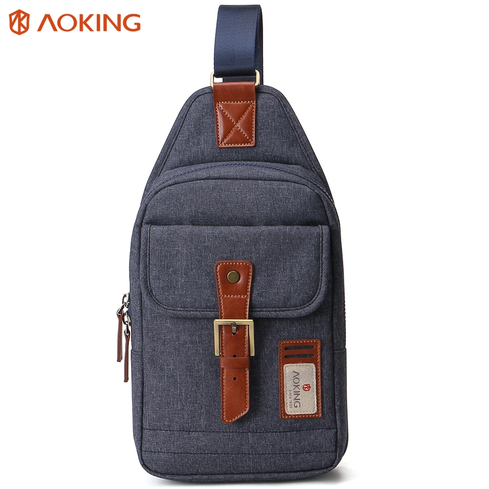 

Aoking New Men Top Quality CrossBody Sling Bag Messenger Shoulder Bags Stylish Fahion Casual Buckle Chest Pack Bag