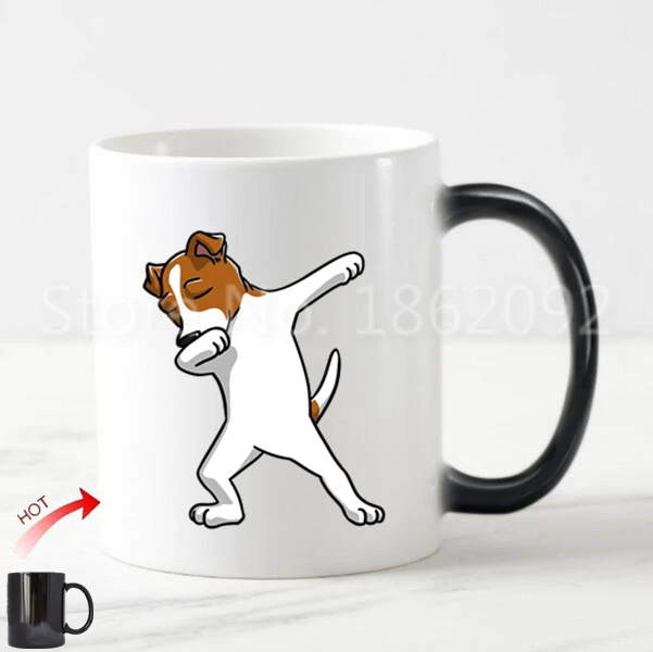 

Funny Novelty Jack Russell Dog Dabbing Coffee Mug Tea Cup Cute Lovely Jack Russell Terrier Dab Mugs Cups Creative Animal Gifts