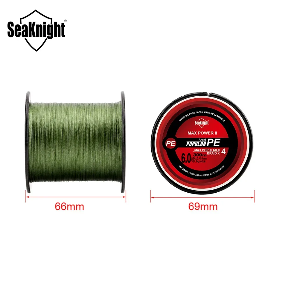 SeaKnight Марка tri посейдон серии 300 м 4 нити плетеные лески сильный Япония Multifilament pe pesca