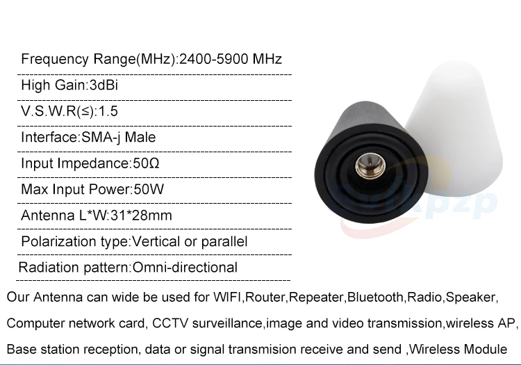 Универсальный 3g 4G 5G wifi антенна 2,4 ГГц 3dBi SMA-j мужской беспроводной усилитель маршрутизатор AP Bluetooth антенны для связи