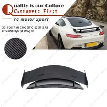Car Accessories Carbon Fiber RZ GTZ-650 Style Trunk GT Wing Fit For- MB C190 GT C120 GT S Rear Spoiler Wing