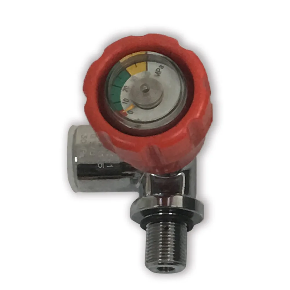 Цилиндр запчасти Подводное баллон для дайвинга клапан/PCP бак бутылка клапан/композитный карбоновый цилиндр красный клапан манометр-V