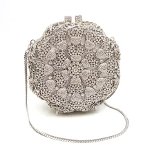 Модные Дизайнерские клатчи Женская вечерняя сумочка бриллианты цветок Форма хрустальные кошельки расшитая кристаллами Сумочка-клатч Свадебный Кошелек для свадьбы, вечеринки