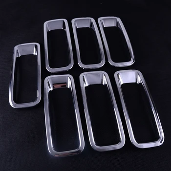 

New 7pcs ABS Chrome Front Mesh Grille Grill Insert Frame Cover Trim Car Fit For Jeep Patriot 2011 2012 2013 2014 2015 2016 2017