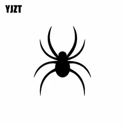 YJZT 15 см * 18,3 см паук стикер автомобиля наклейка на Хэллоуин Декор винил черный/серебристый C19-0264