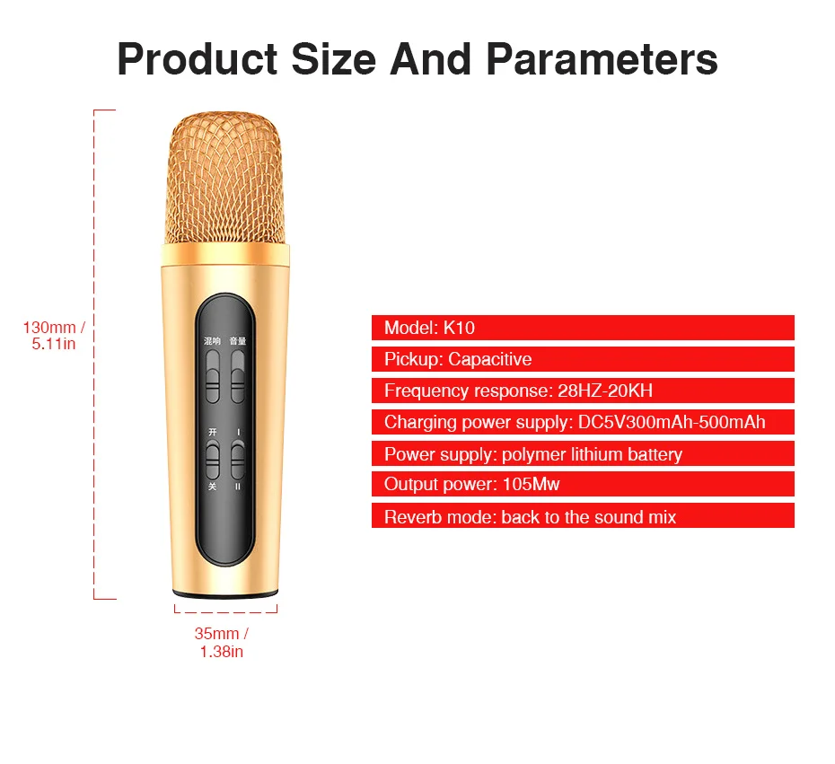 ECHO Karaoke Microphones Handheld UHF wireless microphone mic systems for phone teaching stage voice amplifier speaker (13)