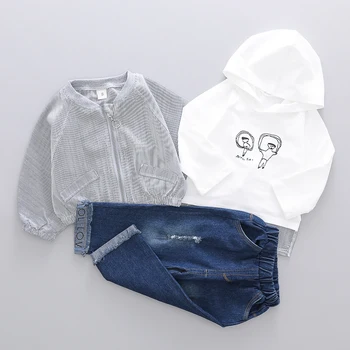 

Toddler Baby Girls Boys Clothing Sets Autumn Striped Coats T Shirt Jeans Casual Kid Child Infant Clothes Suits For 1 2 3 4 Years