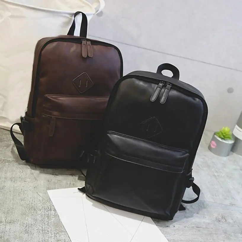 

Neutral Leather Backpack Laptop Satchel Travel School Rucksack Bag Black Brand new high quality large capacity August 7