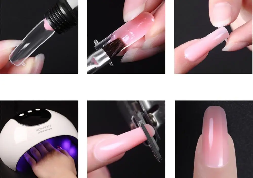 Polygel Nails Acrylgel Acrylic Poly Gel Without Nail Paper Tray Polygel Nails Acrylgel Acrylic Poly Gel Without Nail Paper Tray Transpa Clear Art Top Primer Base Coat All For Manicure In From Beauty