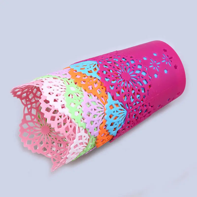 Storage Basket Desktop Storage Basket Plastic Hollow Cutter Basket Storage Box Flower Pen Pot Makeup Brush Holder Baskets