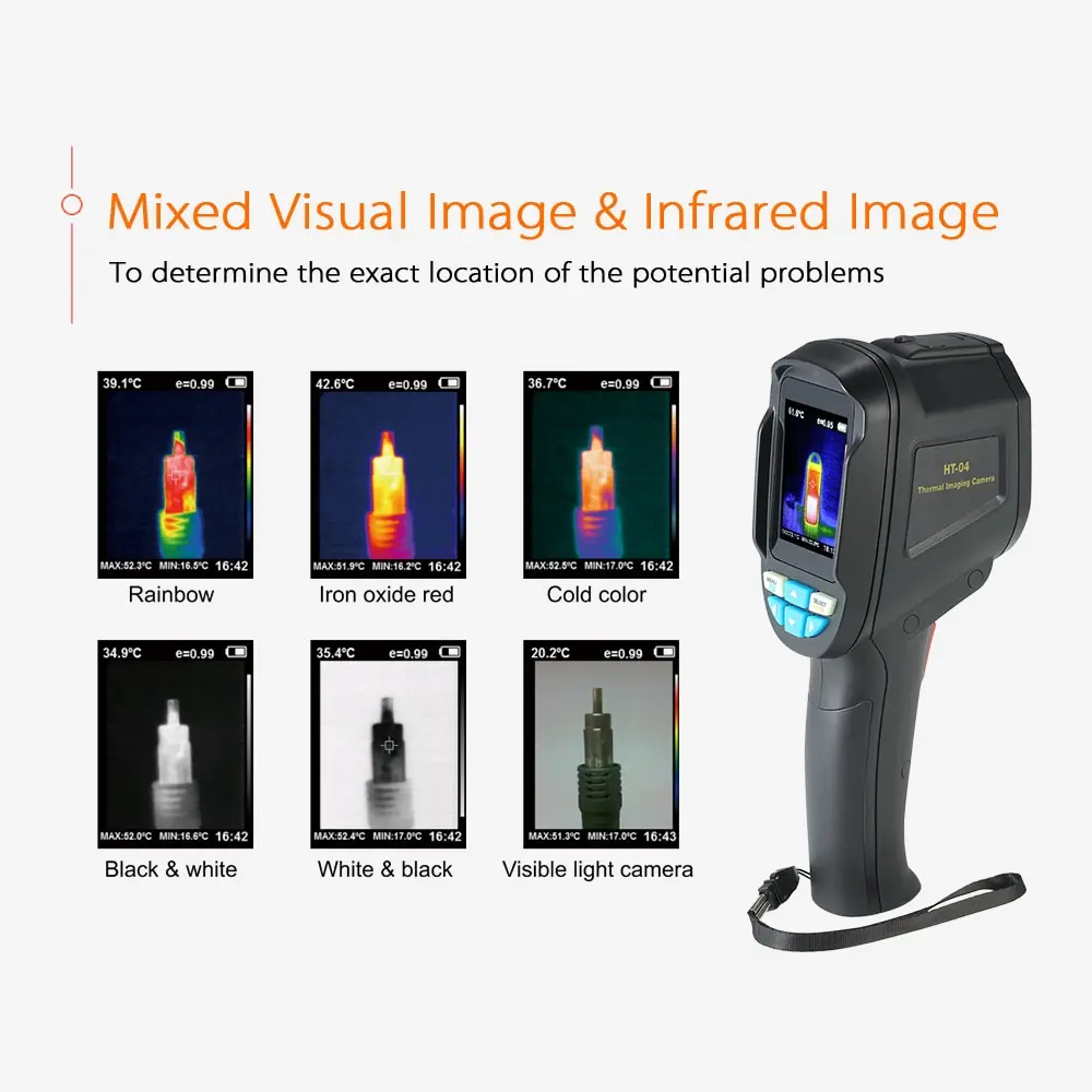 2.4" Infrared Thermometer Thermal Imaging Camera IR Thermal Imager Infrared Imaging Device hygrometer temperature instruments 2.4" Infrared Thermometer Thermal Imaging Camera IR Thermal Imager Infrared Imaging Device hygrometer temperature instruments