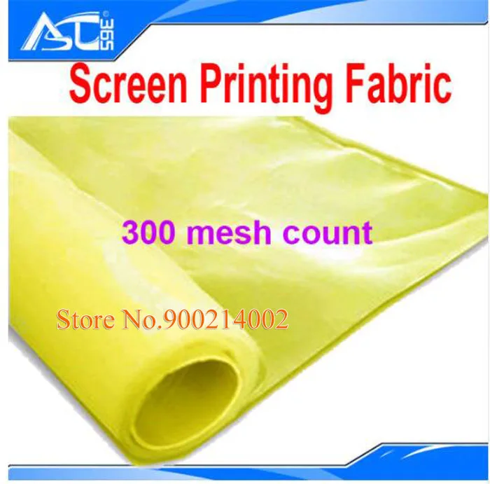 

1Yard Screen Mesh Screen Printing Frame Yellow Color width 1.65 meter DPP 300mesh Count(120T) Fabric Screen Printing Material