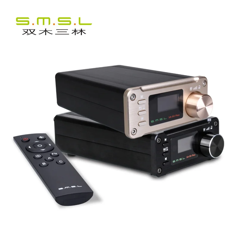 S.M.S.L SMSL SA-50 PLUS HiFi 50 Вт* 2 AUX оптический USB диск портативный усилитель мощности Цифровой усилитель 4 входных варианта