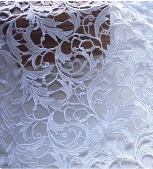 

Off White Venice Lace Fabric Antique Crocheted Floral Lace Bridal Gown Dress Fabric, 1 yard on SALE african lace fabric