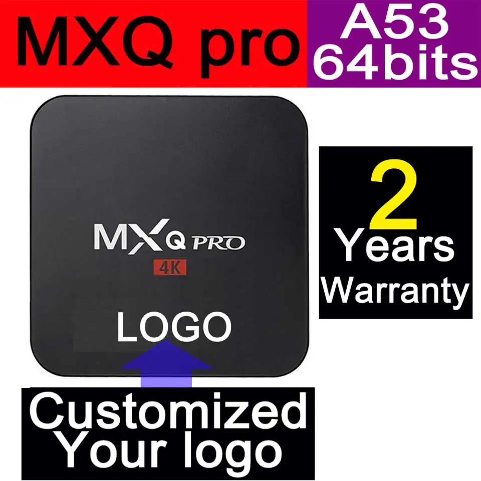1pcs MXQpro Custom Made Amlogic S905X Quad core Smart Android6 0 LIVE font b TV b