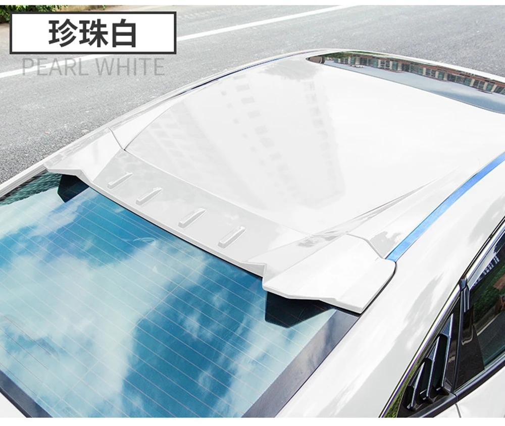 

SHCHCG For Honda Civic 10th Sedan Spoiler 2016 2017 ABS Plastic Rear Boot Trunk Lip Wing Rear Roof Spoiler 3Pcs/set Car Styling