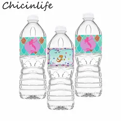 Chicinlife 24 шт. Русалка воды обертки для бутылок наклейки День Рождения украшения Baby Shower под морем вечерние Русалка вечеринок