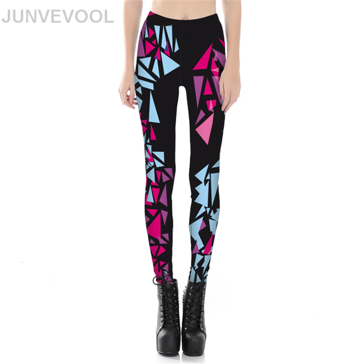 Patchwork Women Leggings Fitness Skinny Gothic Pants