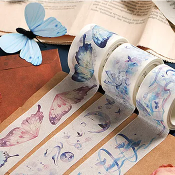 

Blue Sprite Masking Washi Tape Butterfly Paper Masking Tapes Japanese Washi Tape DIY Scrapbooking Sticker