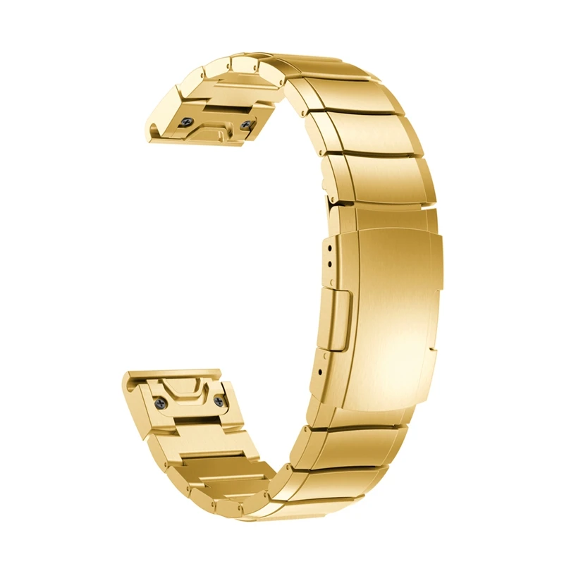 Ollivan, сменный металлический ремешок для часов Garmin Fenix 5, браслет из нержавеющей стали, ремешок для часов Forerunner 935, браслет 22 мм - Цвет: Gold