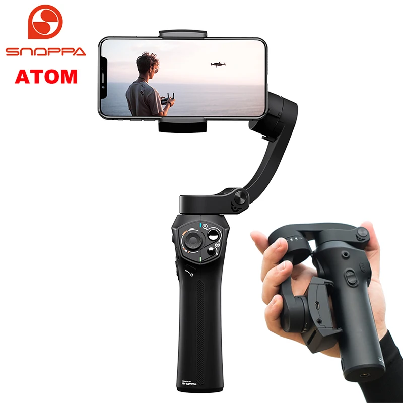 

Brand New ATOM 3-axis Pocket Gimbal Foldable Reinvented Handheld Stabilizer for Smartphone iPhone Android Action Camera Gopro