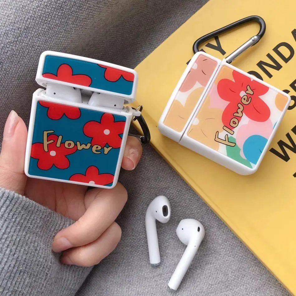 

Bluetooth Wireless Earphone Case for Airpods 2 Case Cute Silicone Flower Case for Airpods2 Case Colorful Earbuds Accesorios Box