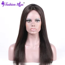 Fashion Plus Full Lace Human Hair Wigs Malaysian Virgin Hair Straight Full Lace Wigs With Baby Hair