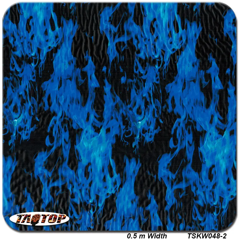 

TSKW048-2 popular pattern blue flame fire Hydrographic Film PVA Water Transfer Printing Film