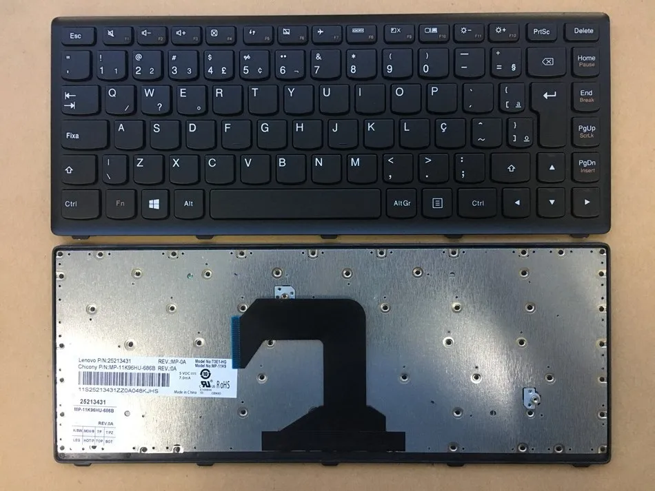 

BR Brazil keyboard For Lenovo Ideapad S300 S400 S400U S400T S405 with black frame laptop keyboard