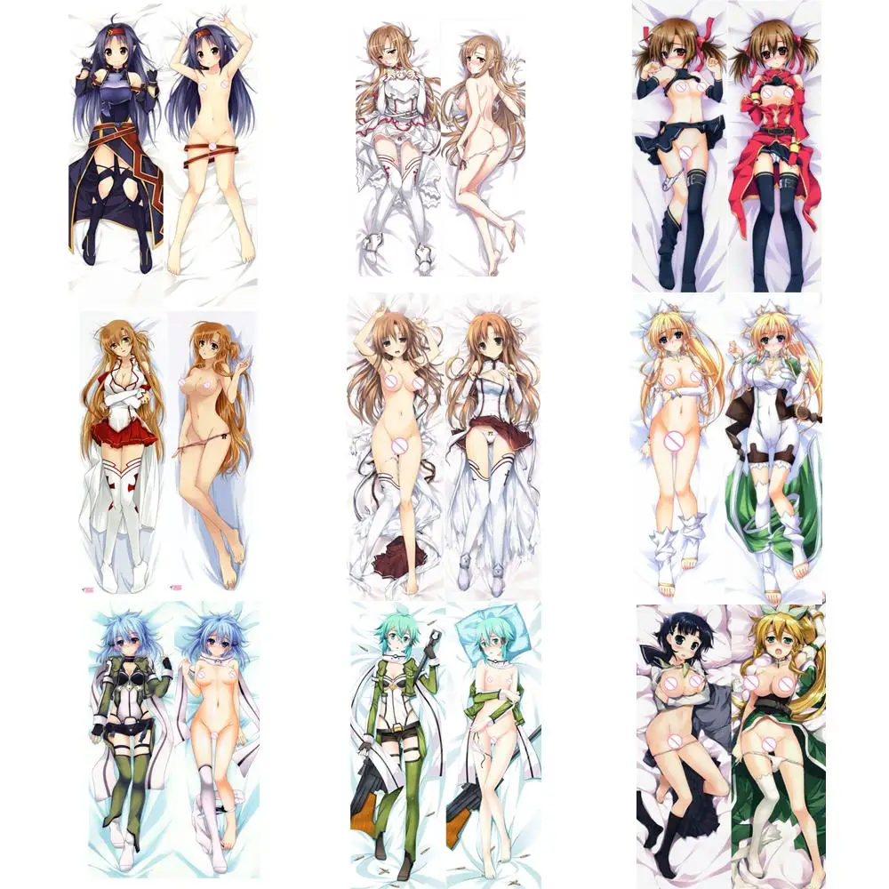 Меч искусство онлайн Персонаж asuna leafa kirigaya suguha SAO Аниме Dakimakura Otaku наволочка для