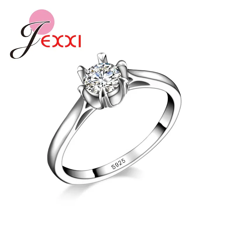 Простой стиль элегантный дизайн круглая серебряная полоса Блестящий Кристалл Циркон горный хрусталь обручальные кольца женские кольца на палец логотип
