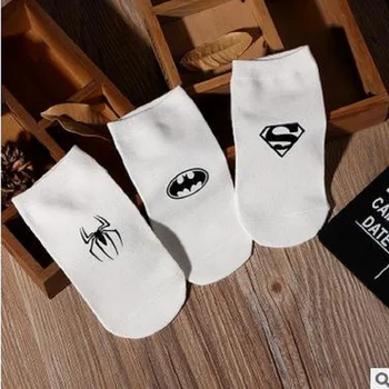 

2018 spring new dispensing pattern boat socks hero short tube cotton socks for men and women