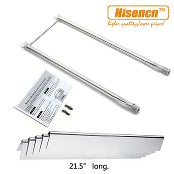 

Hisencn Replacement Spirit 500, Genesis Silver a Grills Repair Kit 5pcs/pk SS Flavorizer Bars Heat plate and 1pcs SS Burner Tube
